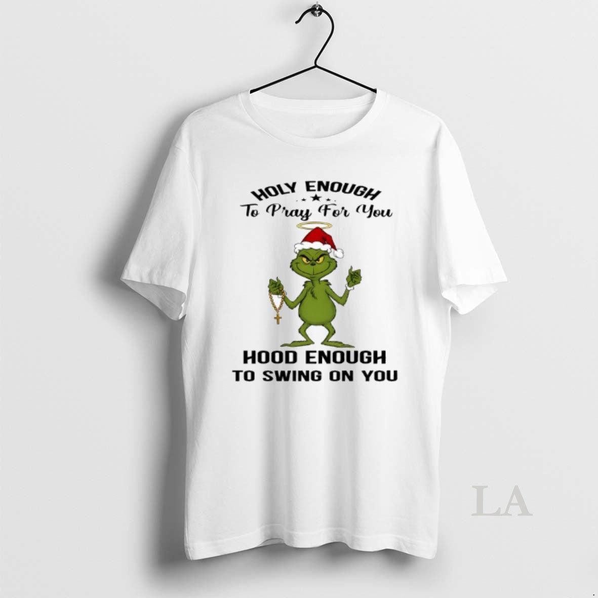 Original Grinch Holy Enough Pray You Hood Swing - Adult & Kids T-Shirts, Sweatshirts & Hoodies apparel design preview 1