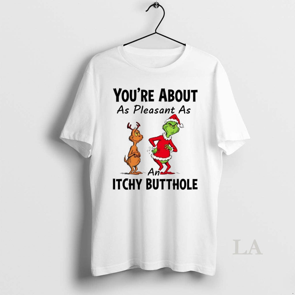 Original Grinch Youre About As Pleasant Itchy - Adult & Kids T-Shirts, Sweatshirts & Hoodies apparel design preview 1