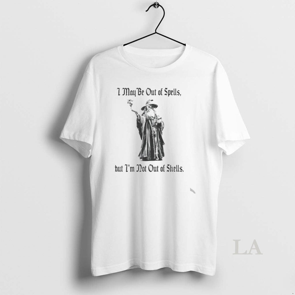 Original Gun Wizard I May Be Out Spells But Im Not - Adult & Kids T-Shirts, Sweatshirts & Hoodies apparel design preview 1