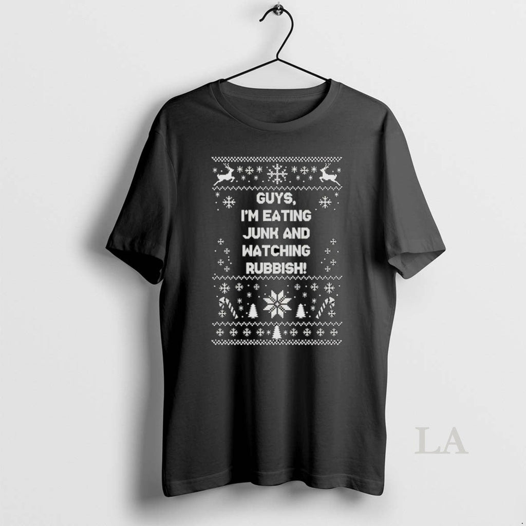 Original Guys Im Eating Junk Watching Rubbish Ugly - Adult & Kids T-Shirts, Sweatshirts & Hoodies apparel design preview 1