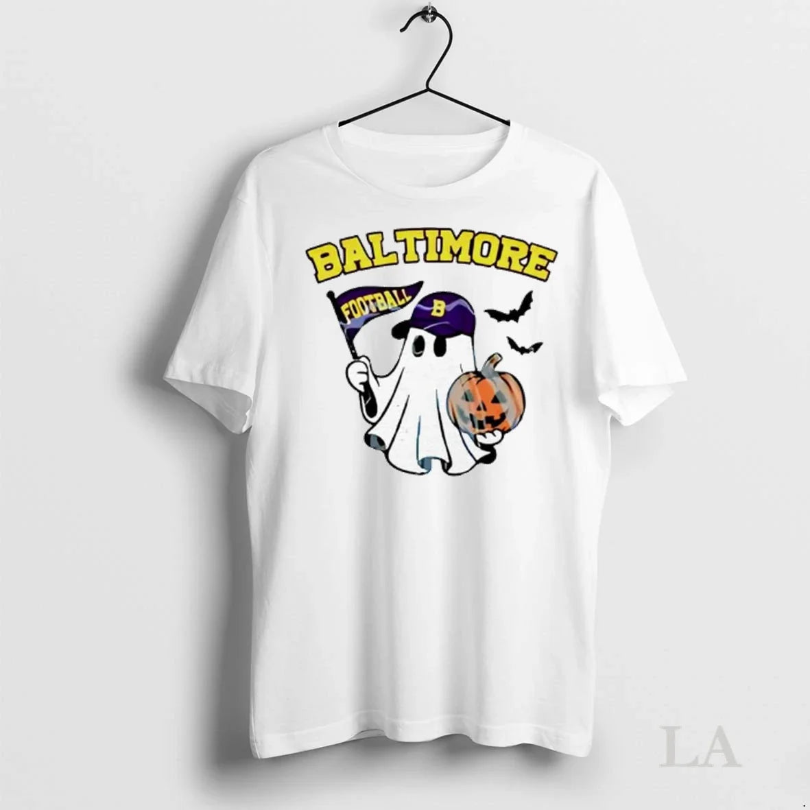 Original Halloween Ghost Baltimore Ravens Football - Adult & Kids T-Shirts, Sweatshirts & Hoodies apparel design preview 1