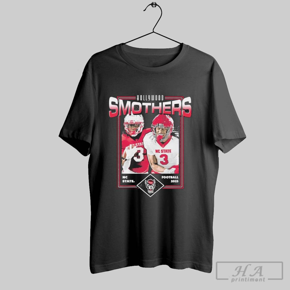 Original Hollywood Smothers Nc State Football 2025 - Adult & Kids T-Shirts, Sweatshirts & Hoodies apparel design preview 1