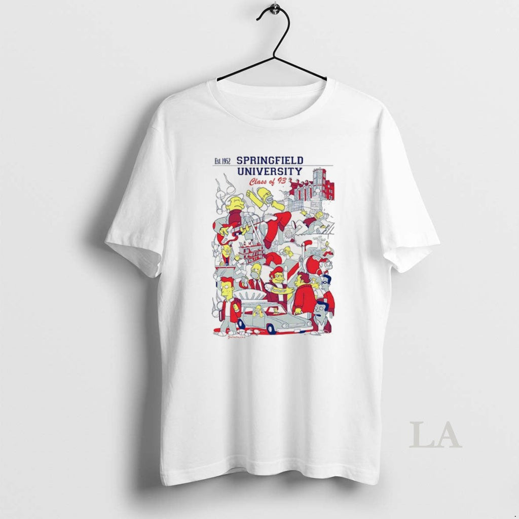 Original Homer Goes Springfield University Class 93 - Adult & Kids T-Shirts, Sweatshirts & Hoodies apparel design preview 1
