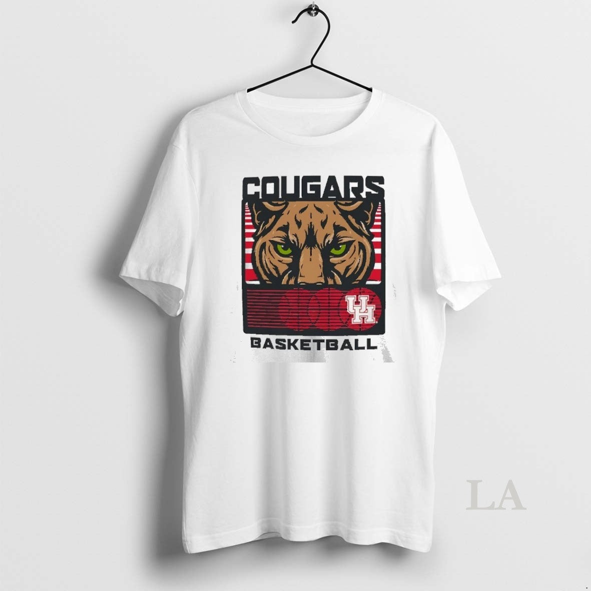 Original Houston Cougars Basketball Staredown Mascot - Adult & Kids T-Shirts, Sweatshirts & Hoodies apparel design preview 1