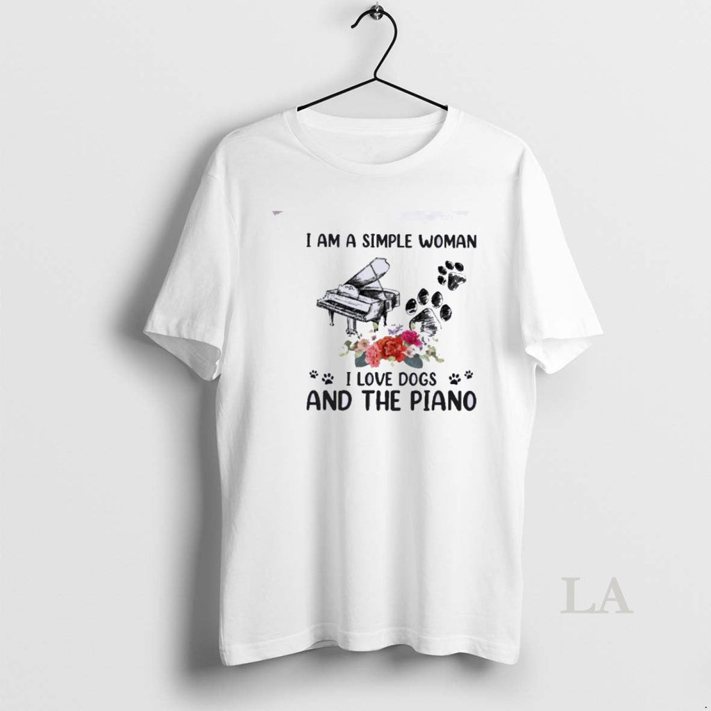 Original I Am A Simple Woman Love Dogs And Piano - Adult & Kids T-Shirts, Sweatshirts & Hoodies apparel design preview 1