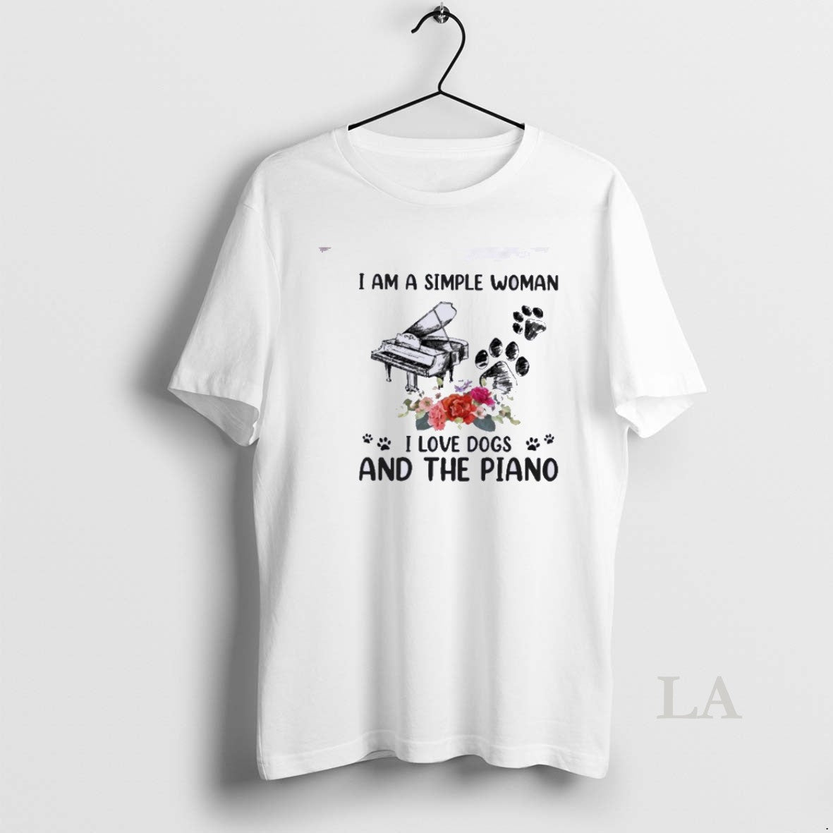 Original I Am A Simple Woman Love Dogs And Piano - Adult & Kids T-Shirts, Sweatshirts & Hoodies apparel design preview 1