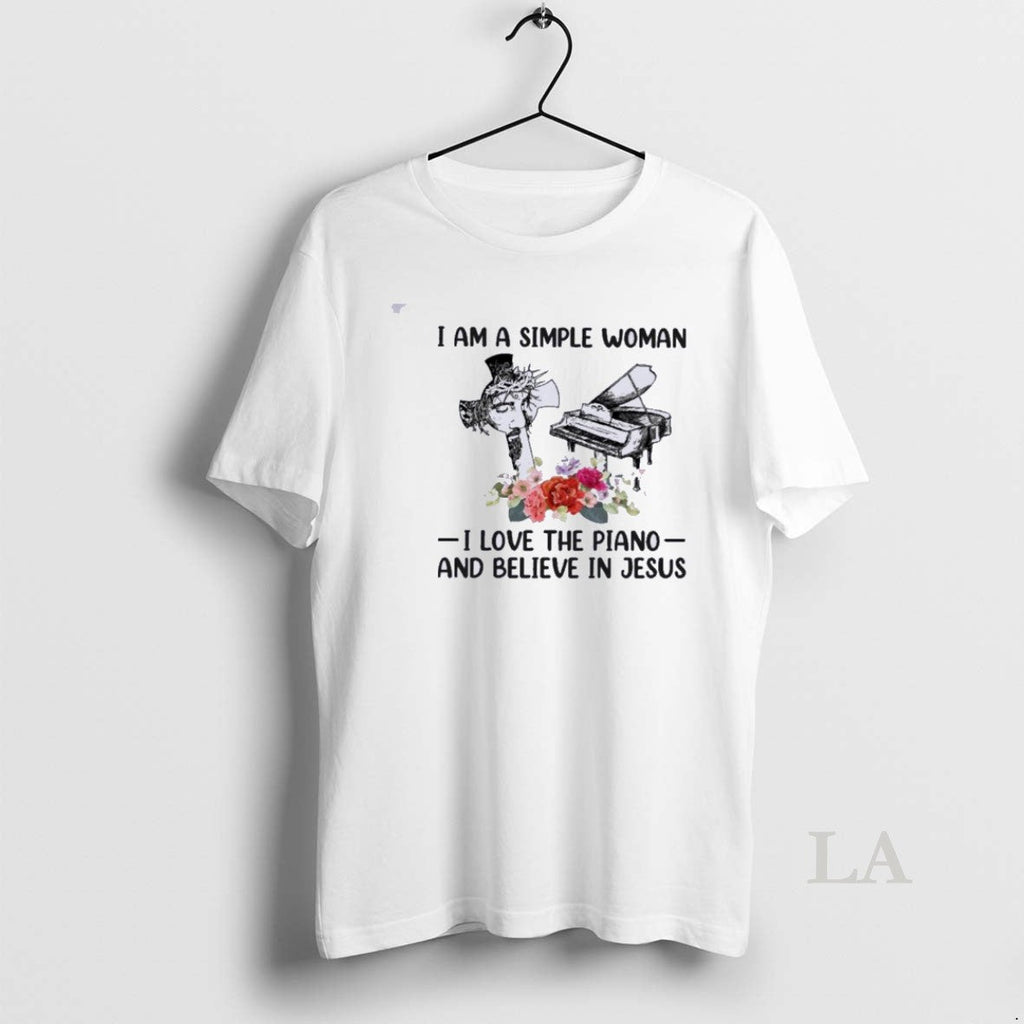 Original I Am A Simple Woman Love Piano And Believe - Adult & Kids T-Shirts, Sweatshirts & Hoodies apparel design preview 1