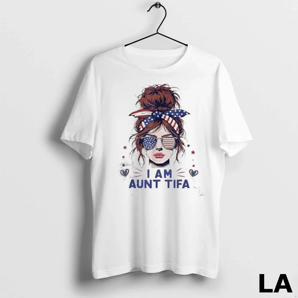 Original I Am Aunt Tifa Funny Girl Usa Flag Gift - Adult & Kids T-Shirts, Sweatshirts & Hoodies apparel design preview 1
