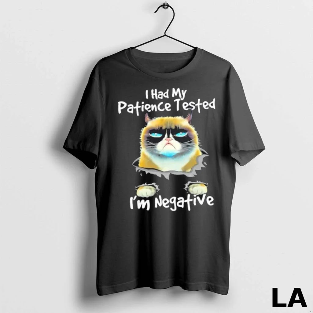 Original I Had My Patience Tested Im Negative Grumpy - Adult & Kids T-Shirts, Sweatshirts & Hoodies apparel design preview 1