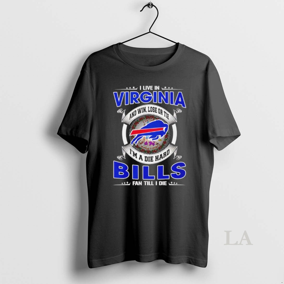 Original I Live Virginia Win Lose Tie Im Die Hard - Adult & Kids T-Shirts, Sweatshirts & Hoodies apparel design preview 1