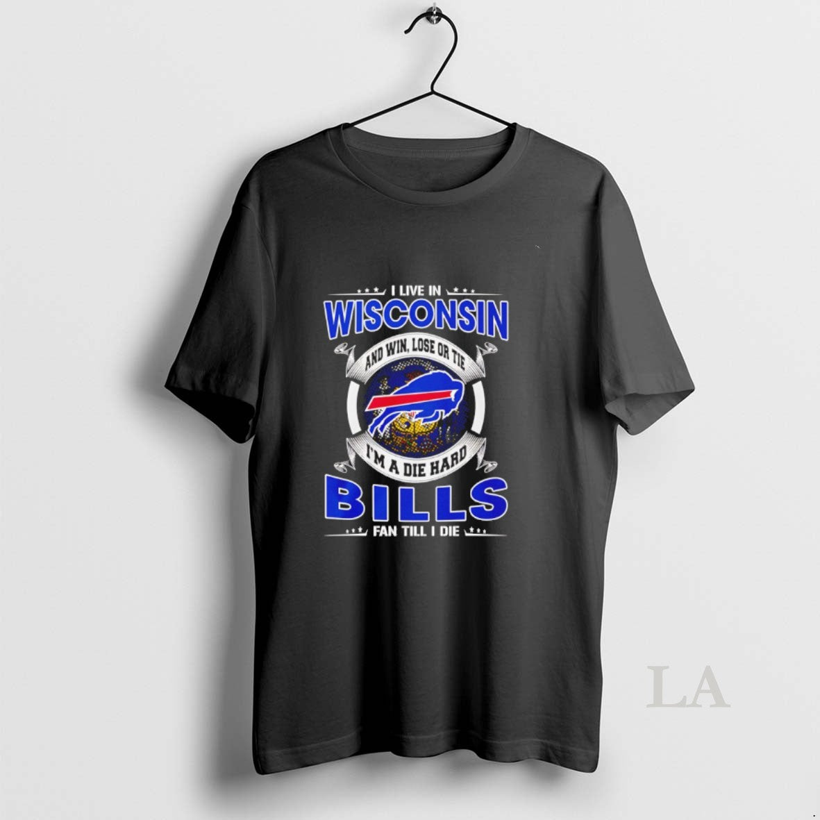 Original I Live Wisconsin Win Lose Tie Im Die Hard - Adult & Kids T-Shirts, Sweatshirts & Hoodies apparel design preview 1