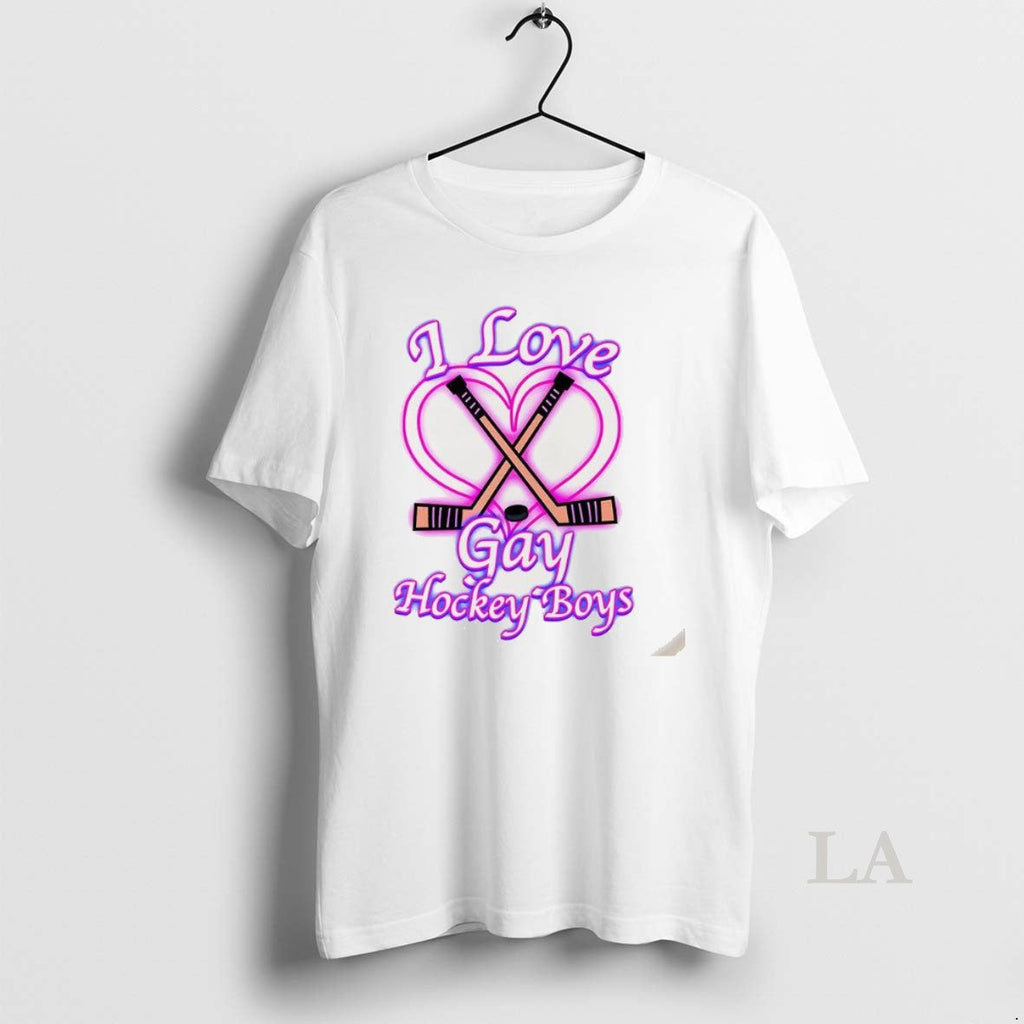 Original I Love Gay Hockey Heated Rivalry Romantic - Adult & Kids T-Shirts, Sweatshirts & Hoodies apparel design preview 1