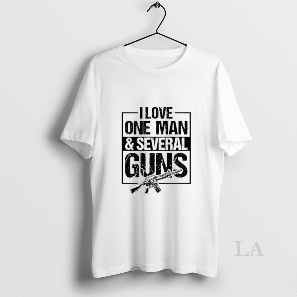Original I Love One Man And Several Guns - Adult & Kids T-Shirts, Sweatshirts & Hoodies apparel design preview 1
