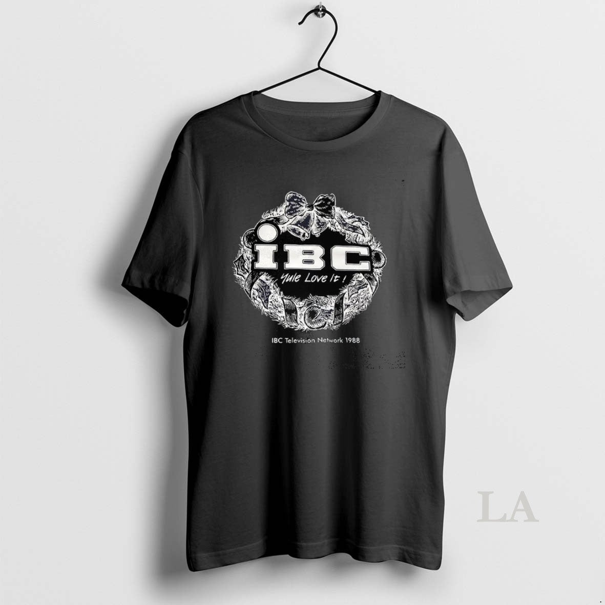 Original Ibc Yule Love Television Network 1988 Wreath - Adult & Kids T-Shirts, Sweatshirts & Hoodies apparel design preview 1
