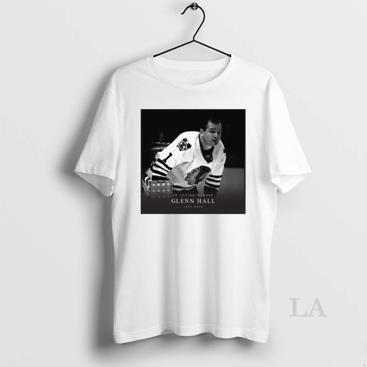 Original Loving Memory Glenn Hall 1931 2026 - Adult & Kids T-Shirts, Sweatshirts & Hoodies apparel design preview 1