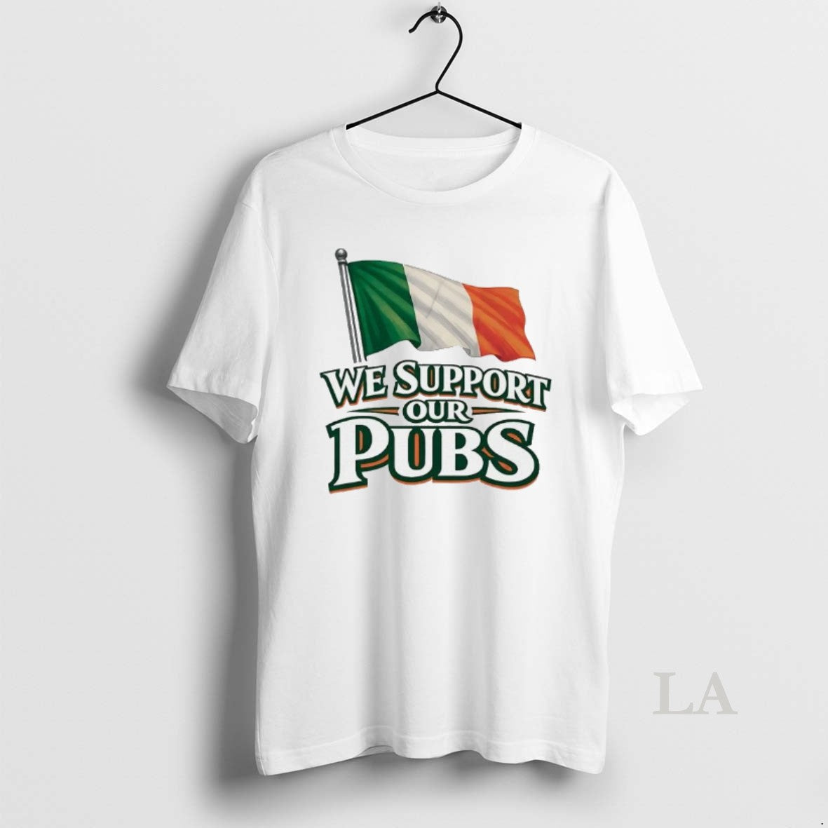 Original Ireland Flag We Support Our Pubs St Patricks - Adult & Kids T-Shirts, Sweatshirts & Hoodies apparel design preview 1