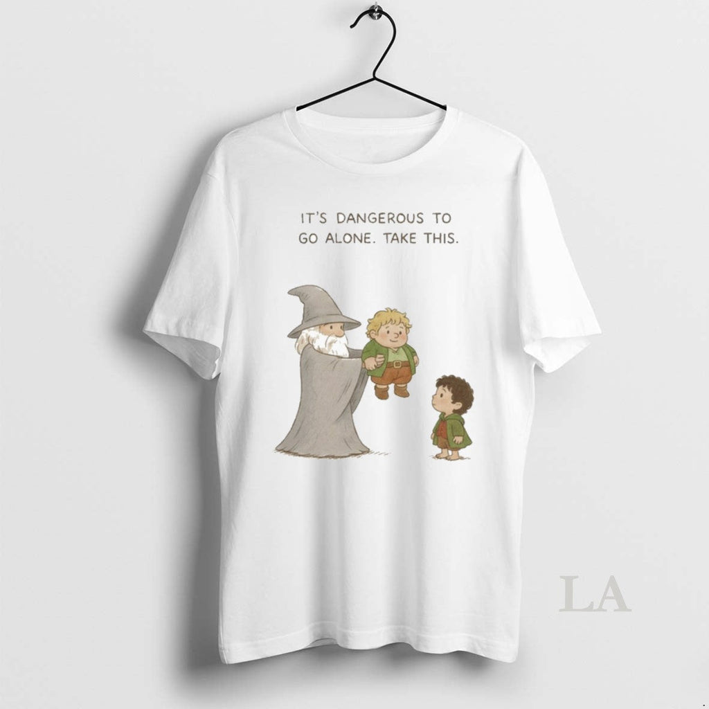 Original Dangerous Go Alone Take This Tolkien - Adult & Kids T-Shirts, Sweatshirts & Hoodies apparel design preview 1