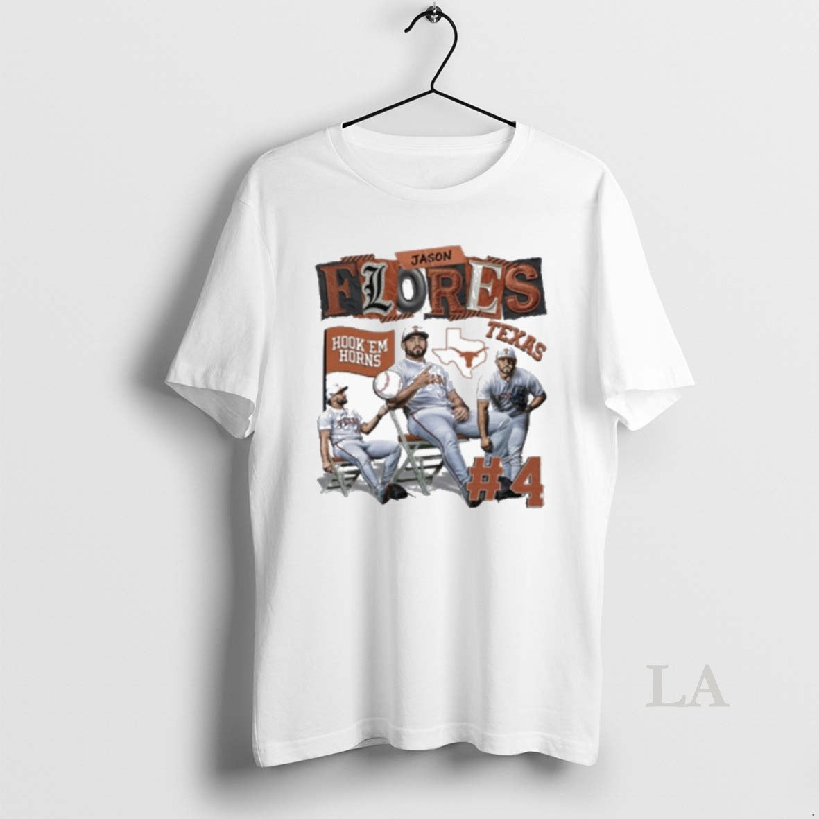 Original Jason Flores Texas Longhorns Hook Em Horns - Adult & Kids T-Shirts, Sweatshirts & Hoodies apparel design preview 1