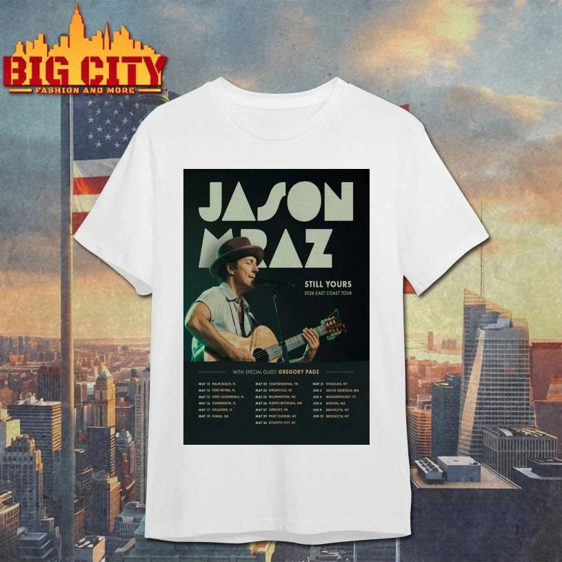 Original Jason Mraz East Coast Tour 26 Poster - Adult & Kids T-Shirts, Sweatshirts & Hoodies apparel design preview 1