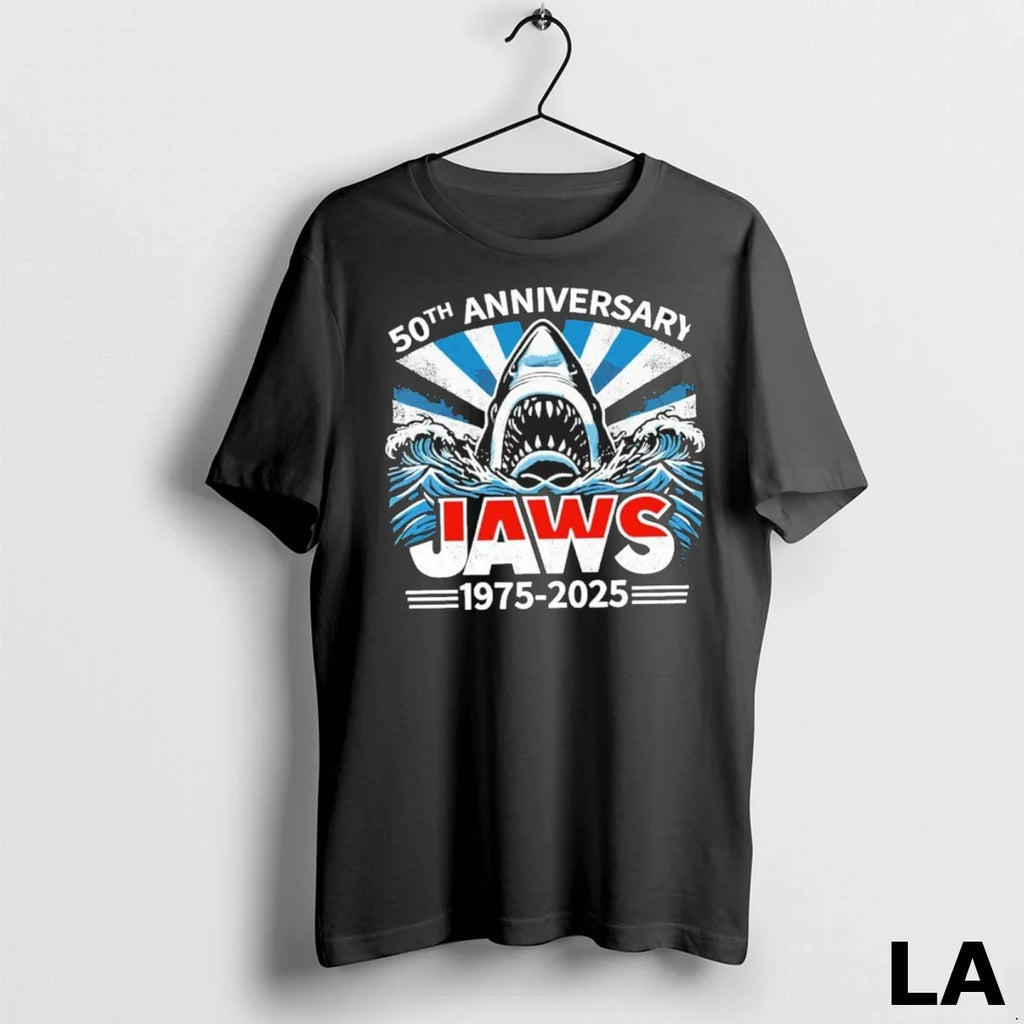 Original Jaws 50th Anniversary 1975 2025 Vintage - Adult & Kids T-Shirts, Sweatshirts & Hoodies apparel design preview 1