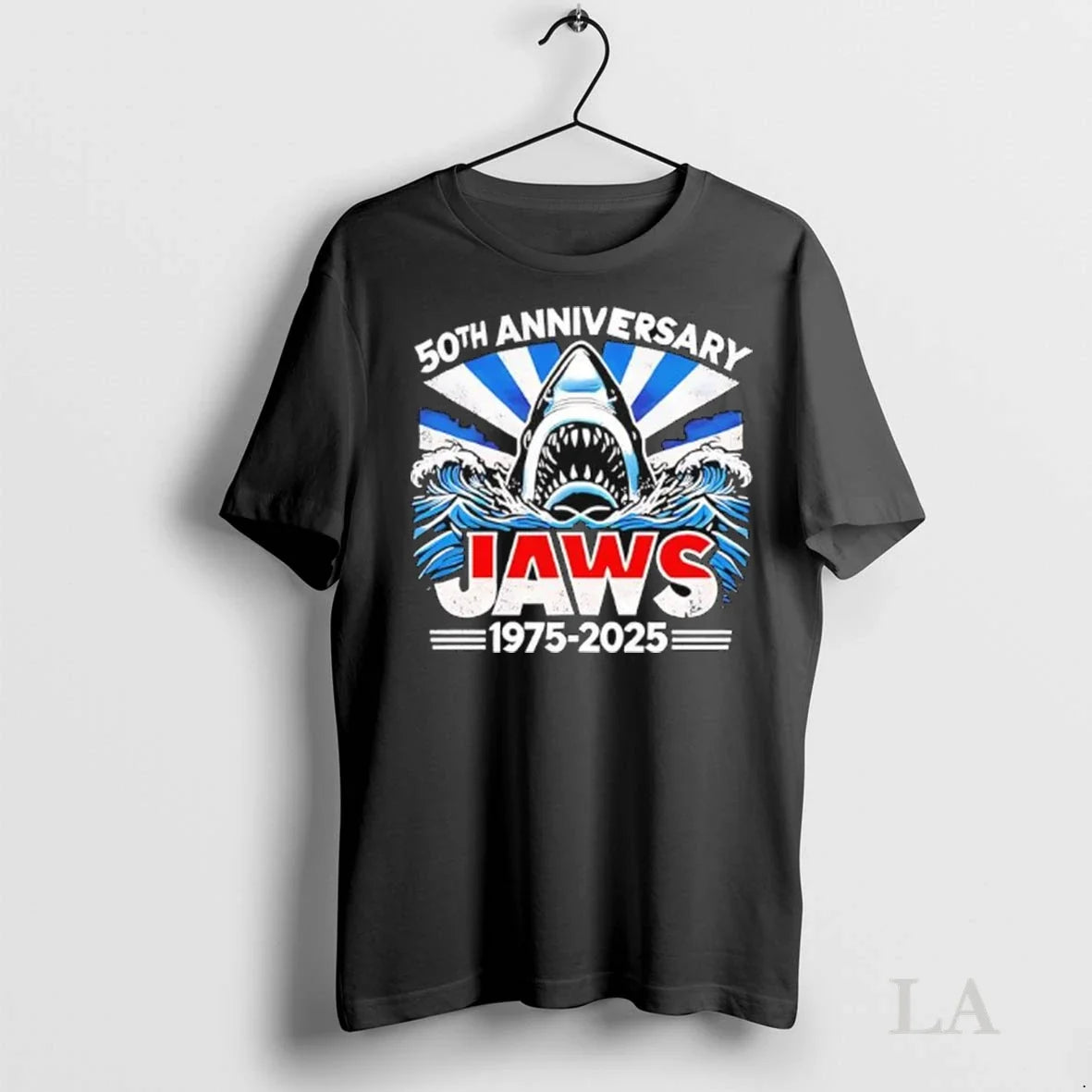 Original Jaws Movie 50th Anniversary 1975 2025 Ladies - Adult & Kids T-Shirts, Sweatshirts & Hoodies apparel design preview 1