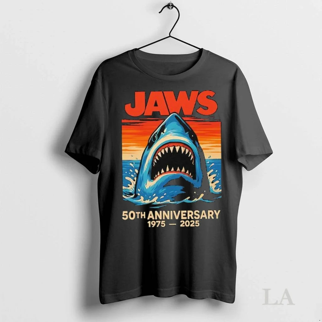 Original Jaws Movie Vintage 50th Anniversary 1975 - Adult & Kids T-Shirts, Sweatshirts & Hoodies apparel design preview 1
