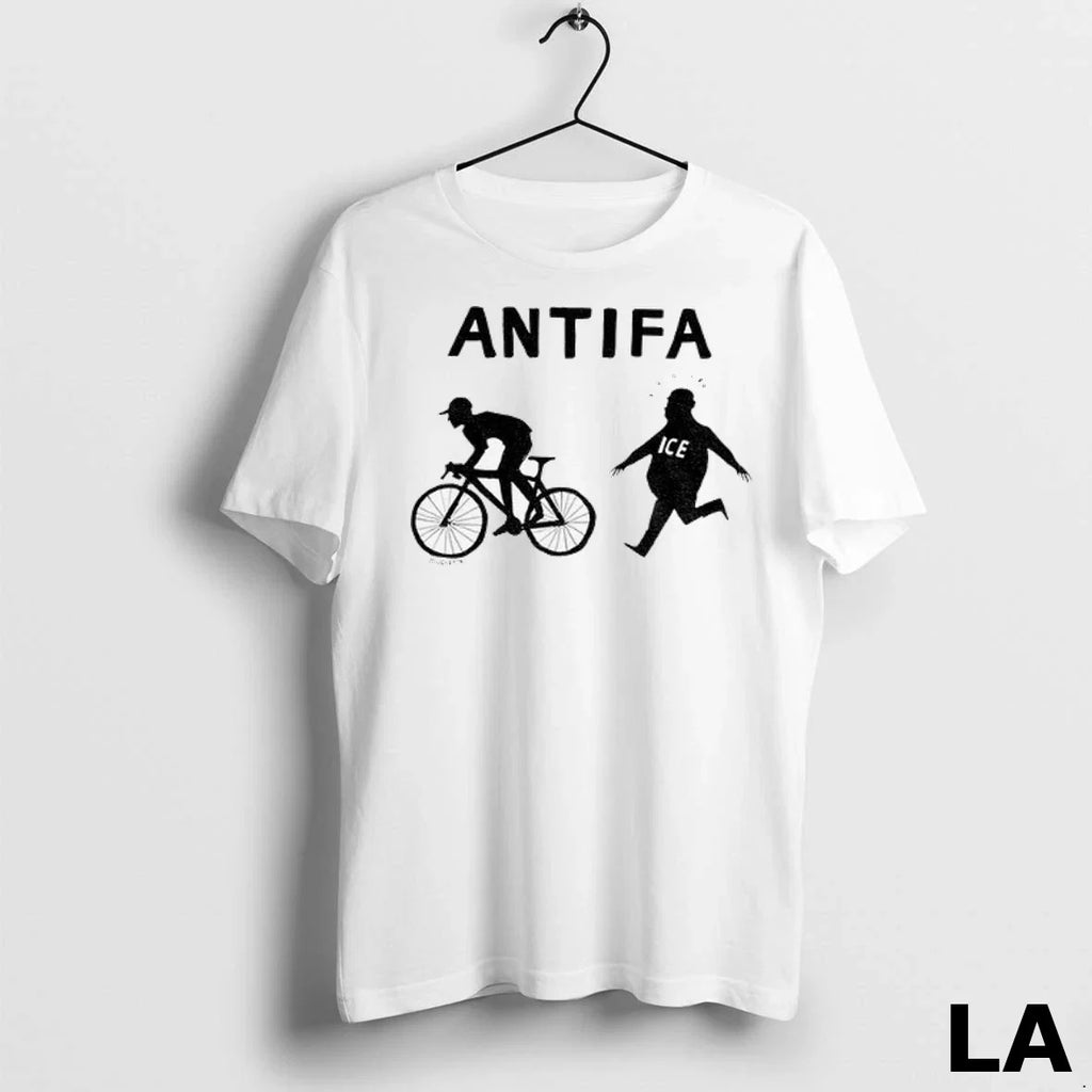 Original Jesse Duquette Antifa Biker Ice Political - Adult & Kids T-Shirts, Sweatshirts & Hoodies apparel design preview 1