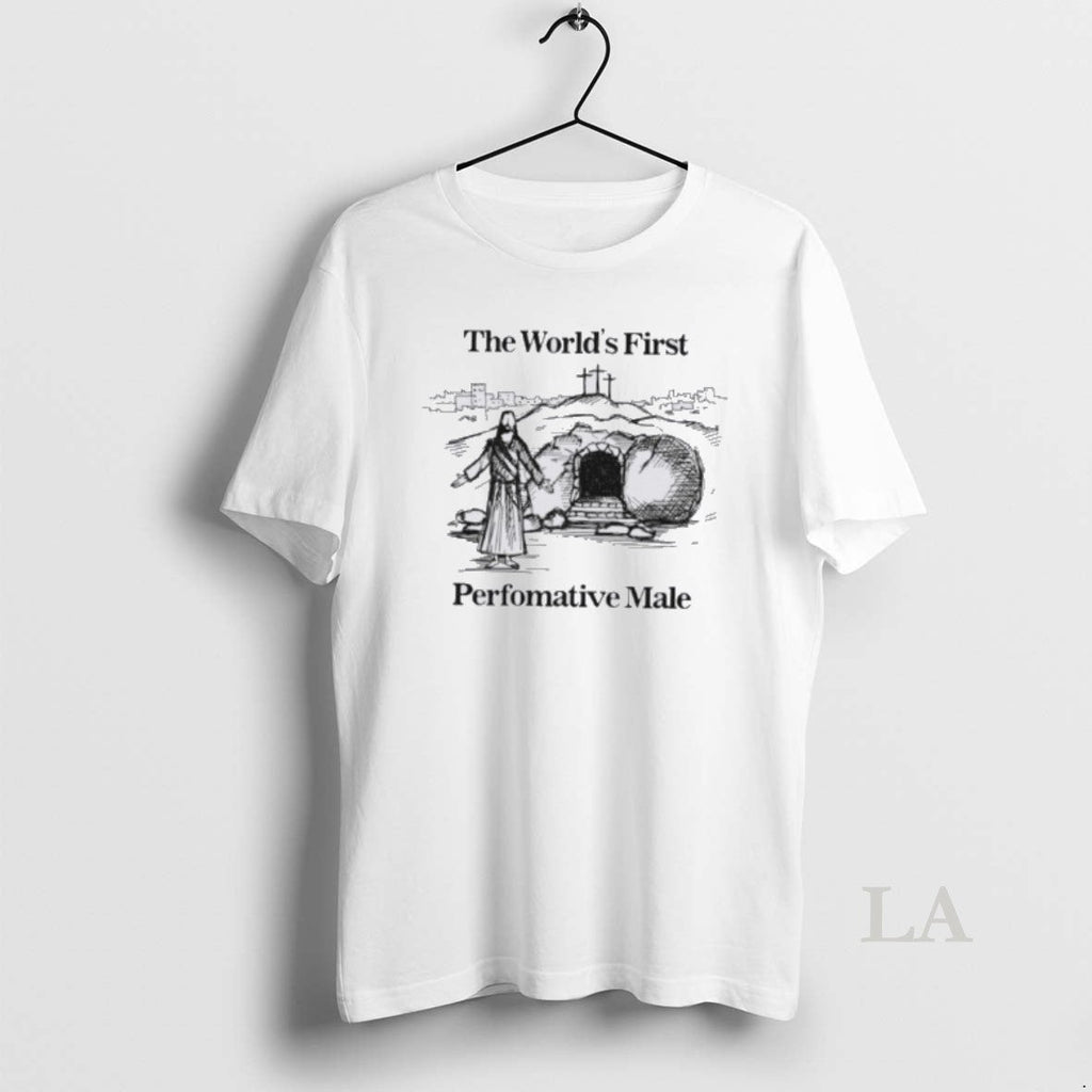 Original Jesus The Worlds First Performative Male - Adult & Kids T-Shirts, Sweatshirts & Hoodies apparel design preview 1