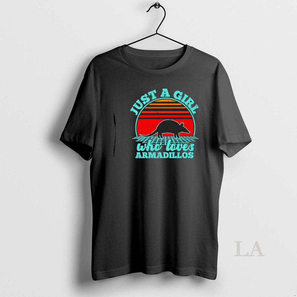 Original Just Girl Who Loves Armadillos Sunset - Adult & Kids T-Shirts, Sweatshirts & Hoodies apparel design preview 1