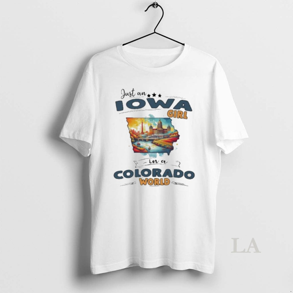 Original Just An Iowa Girl In A Colorado World Retro - Adult & Kids T-Shirts, Sweatshirts & Hoodies apparel design preview 1