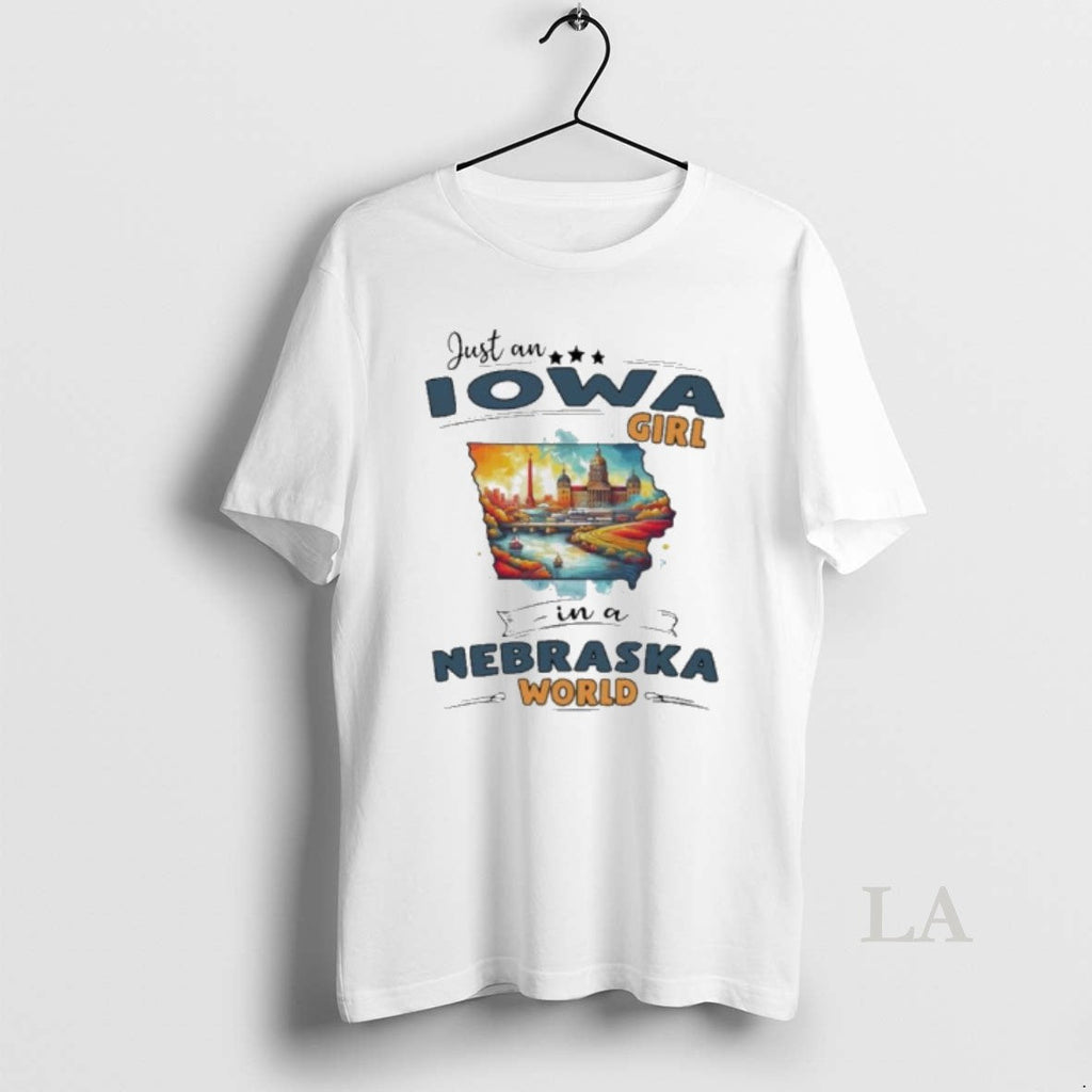 Original Just An Iowa Girl In A Nebraska World Retro - Adult & Kids T-Shirts, Sweatshirts & Hoodies apparel design preview 1