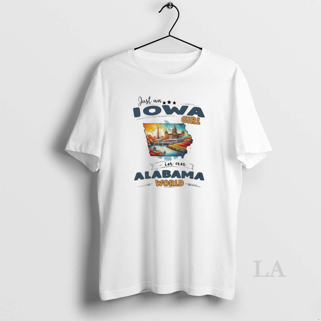Original Just An Iowa Girl In Alabama World Retro - Adult & Kids T-Shirts, Sweatshirts & Hoodies apparel design preview 1