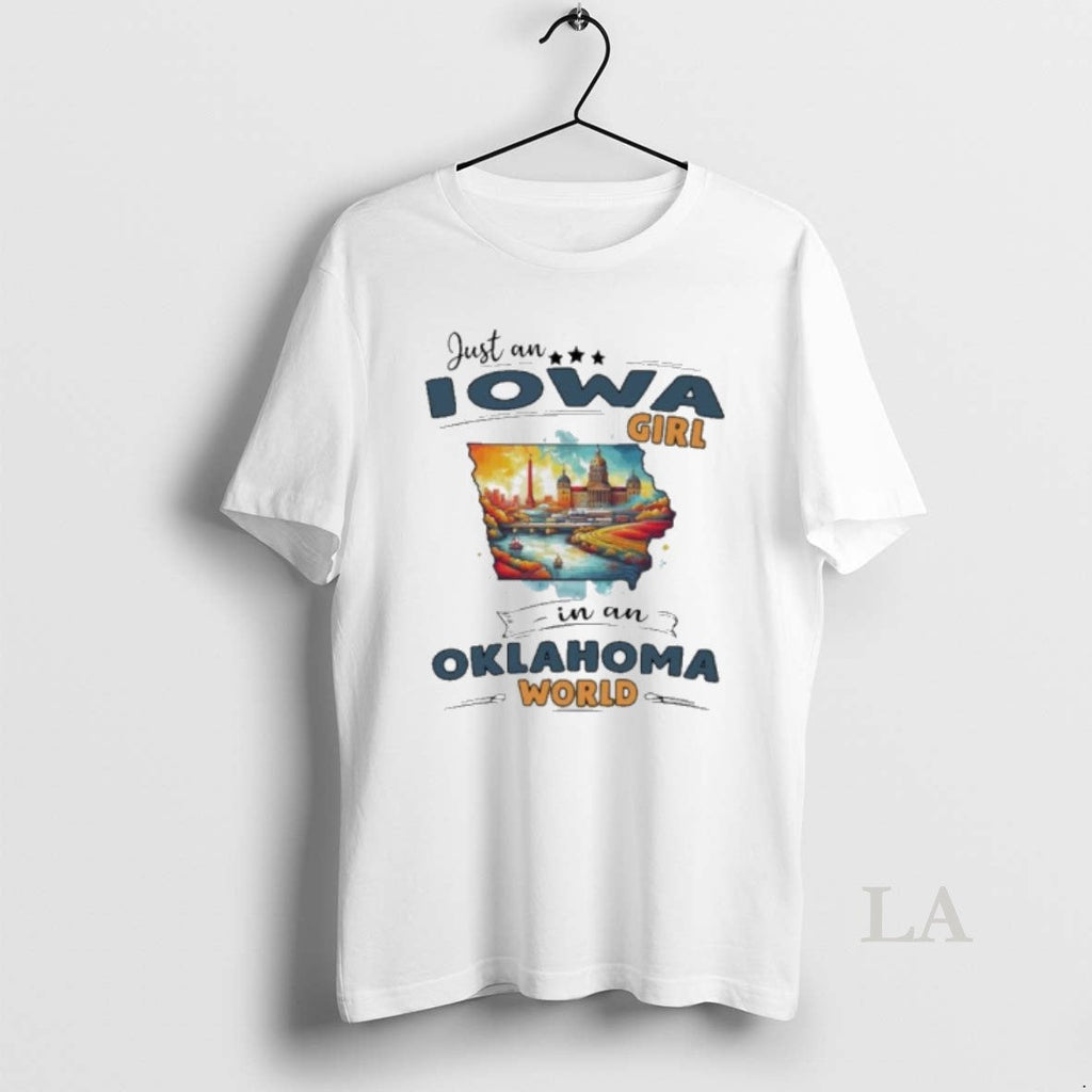 Original Just An Iowa Girl In Oklahoma World Retro - Adult & Kids T-Shirts, Sweatshirts & Hoodies apparel design preview 1