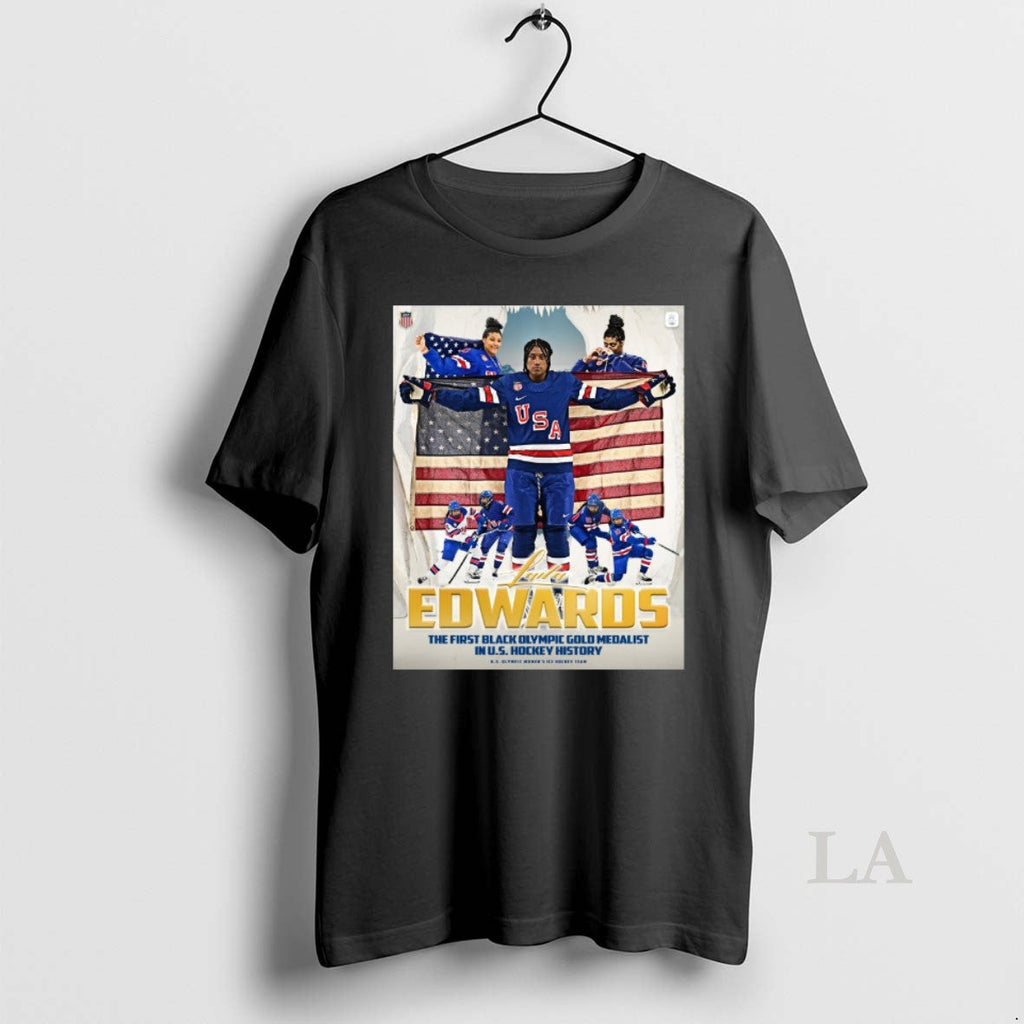 Original Laila Edwards The First Black Olympic Gold - Adult & Kids T-Shirts, Sweatshirts & Hoodies apparel design preview 1