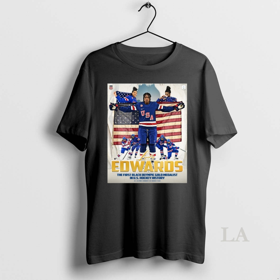 Original Laila Edwards The First Black Olympic Gold - Adult & Kids T-Shirts, Sweatshirts & Hoodies apparel design preview 1