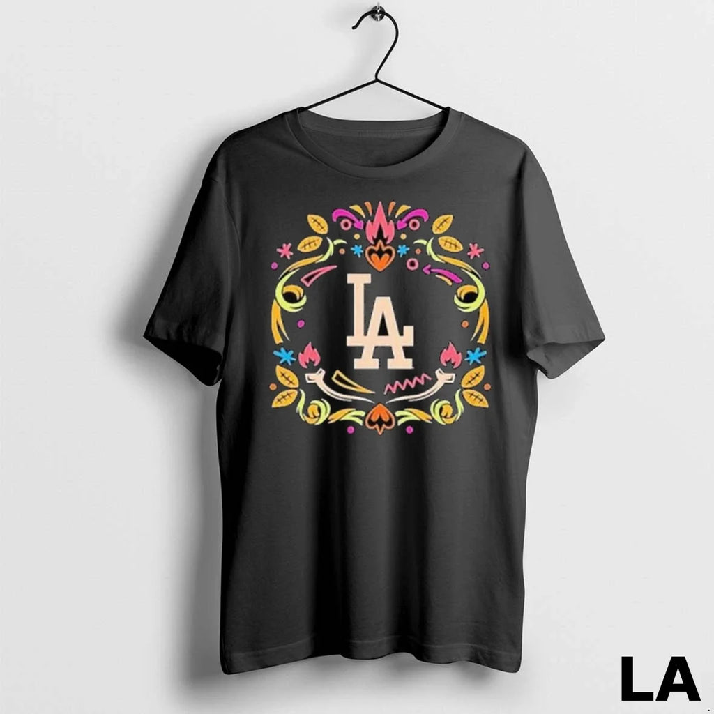 Original Los Angeles Dodgers Dia De Muertos Mlb - Adult & Kids T-Shirts, Sweatshirts & Hoodies apparel design preview 1