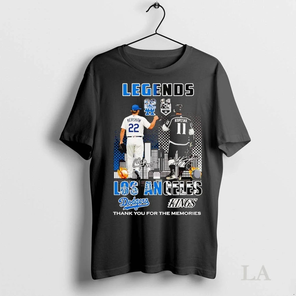 Original Los Angeles Legends Kershaw And Kopitar - Adult & Kids T-Shirts, Sweatshirts & Hoodies apparel design preview 1