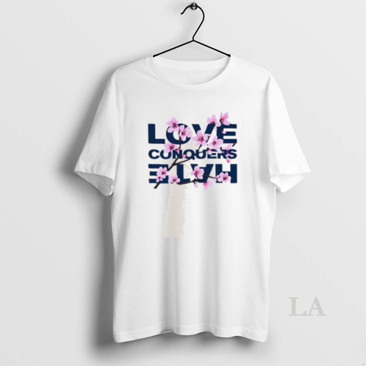 Original Love Conquers Hate Cherry Blossom - Adult & Kids T-Shirts, Sweatshirts & Hoodies apparel design preview 1