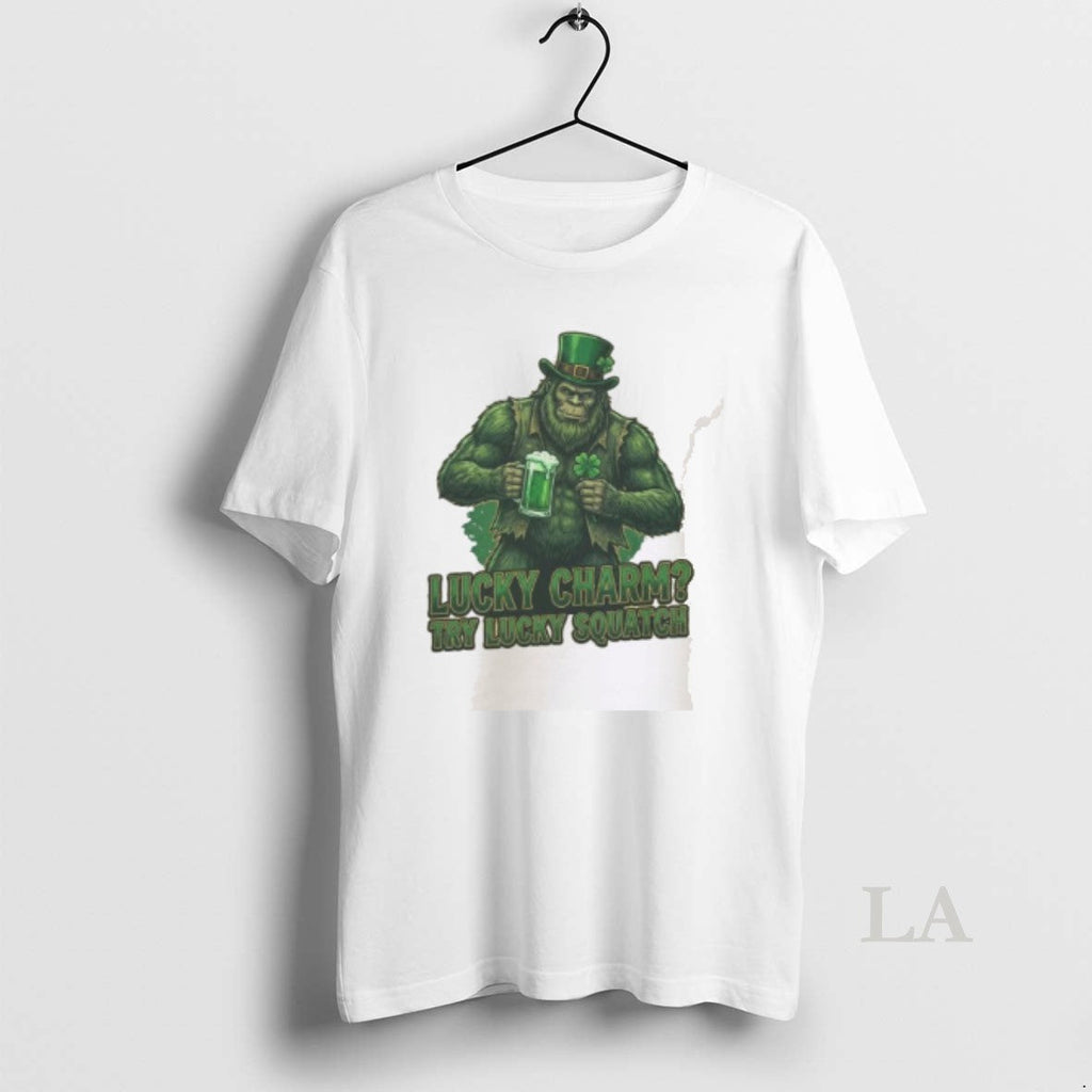 Original Lucky Charm Try Squatch St - Adult & Kids T-Shirts, Sweatshirts & Hoodies apparel design preview 1