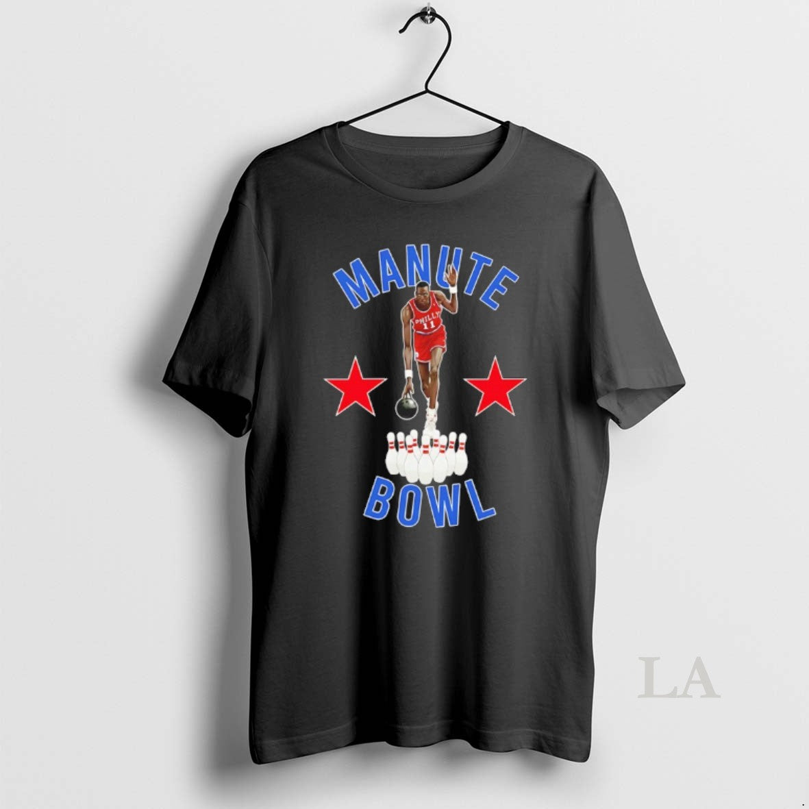 Original Manute Bol Philadelphia 76ers Bowling Minute - Adult & Kids T-Shirts, Sweatshirts & Hoodies apparel design preview 1