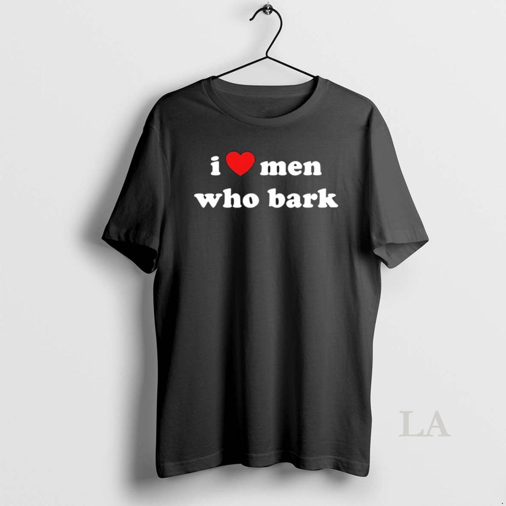 Original Marci Wearing I Heart Men Who Bark - Adult & Kids T-Shirts, Sweatshirts & Hoodies apparel design preview 1
