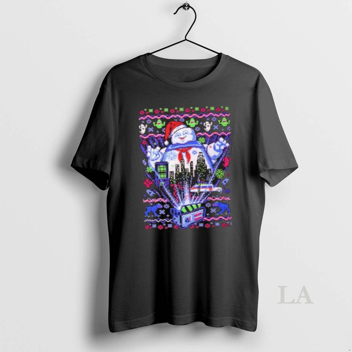 Original Marshmallow Man Ugly Pixel Art - Adult & Kids T-Shirts, Sweatshirts & Hoodies apparel design preview 1