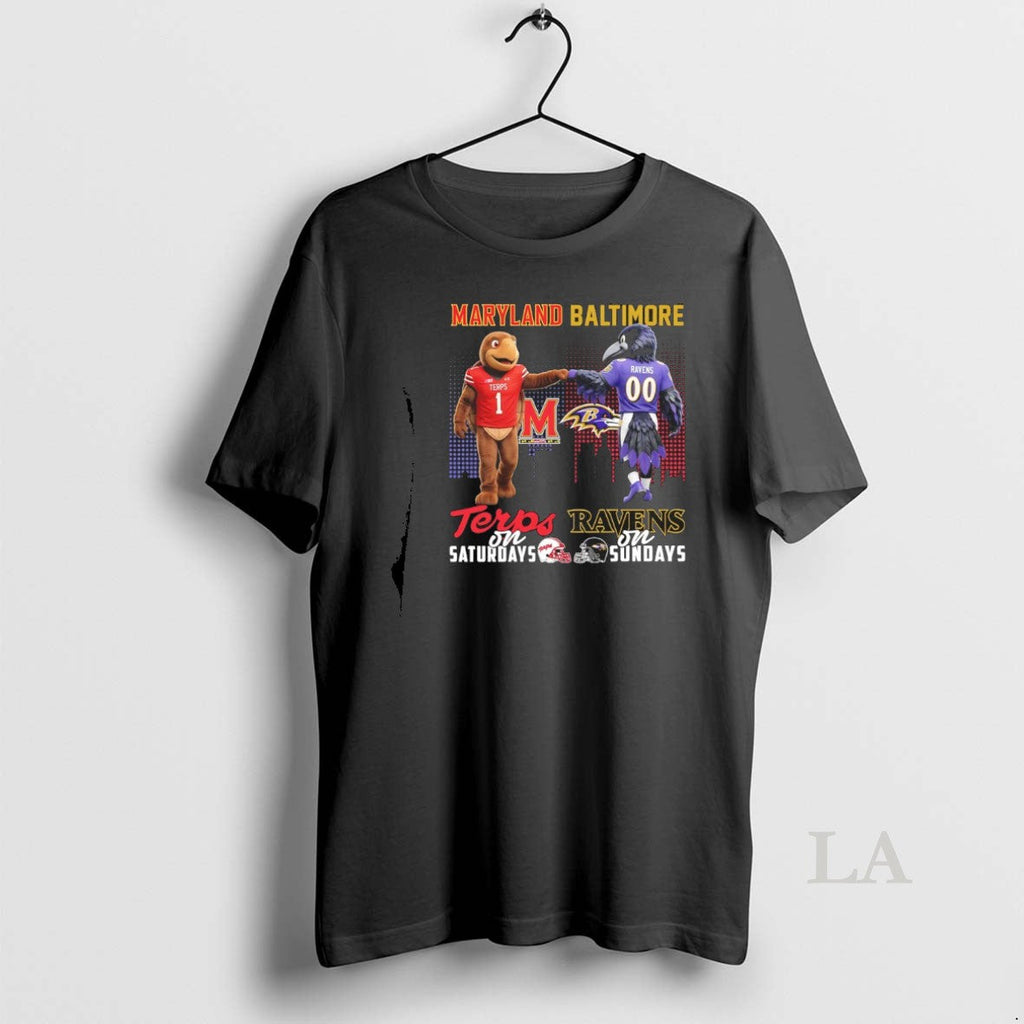 Original Maryland Terrapins Saturday Baltimore Ravens - Adult & Kids T-Shirts, Sweatshirts & Hoodies apparel design preview 1