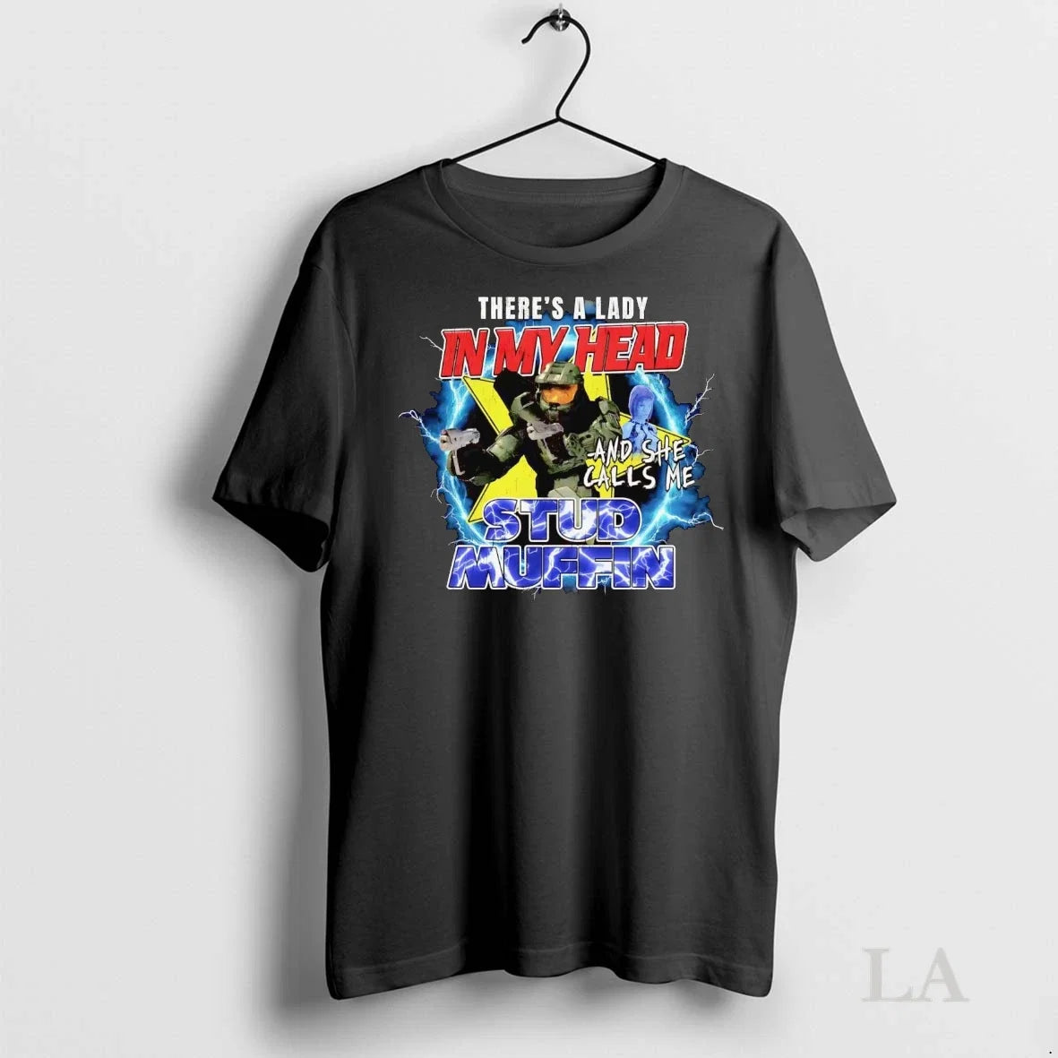 Original Master Chief Theres A Lady In My Head And - Adult & Kids T-Shirts, Sweatshirts & Hoodies apparel design preview 1