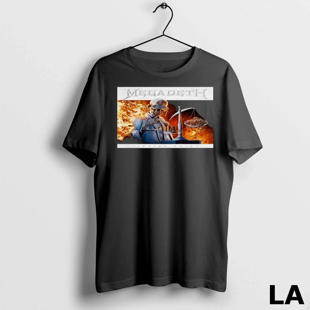 Original Megadeth Tipping Point Tour 2025 Long Sleve - Adult & Kids T-Shirts, Sweatshirts & Hoodies apparel design preview 1