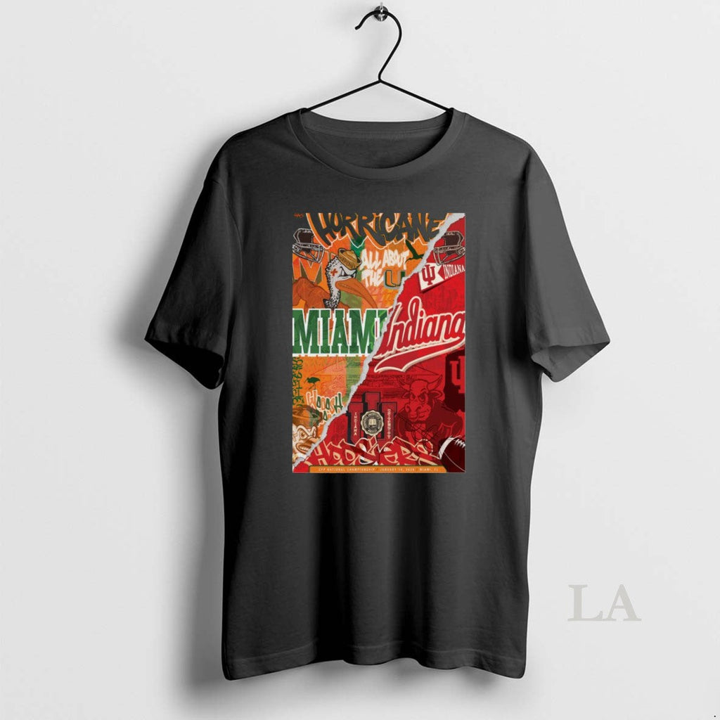 Original Miami Vs Indiana Cfp Wynwood Walls Fl - Adult & Kids T-Shirts, Sweatshirts & Hoodies apparel design preview 1