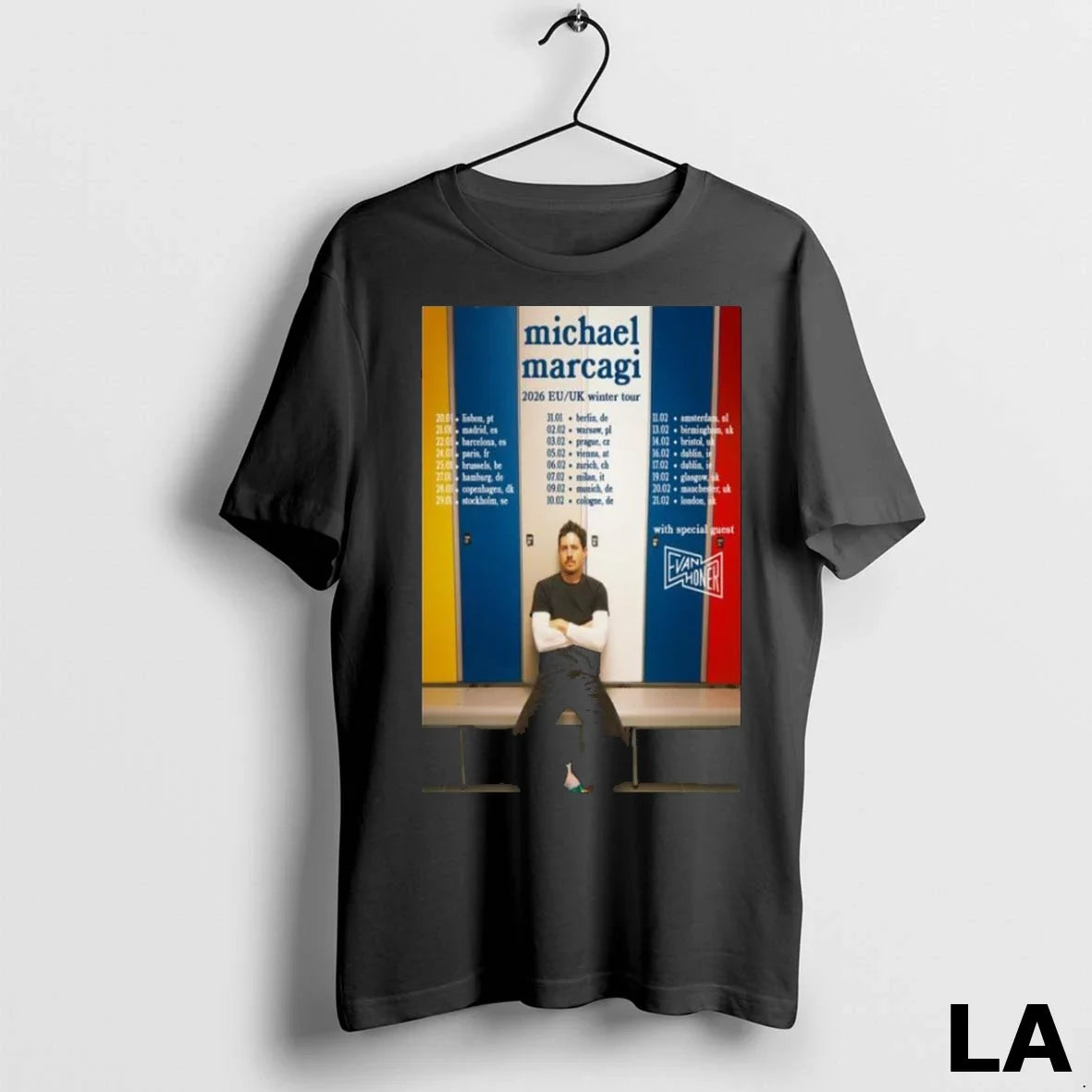 Original Michael Marcagi 2026 Eu Uk Winter Tour Long - Adult & Kids T-Shirts, Sweatshirts & Hoodies apparel design preview 1