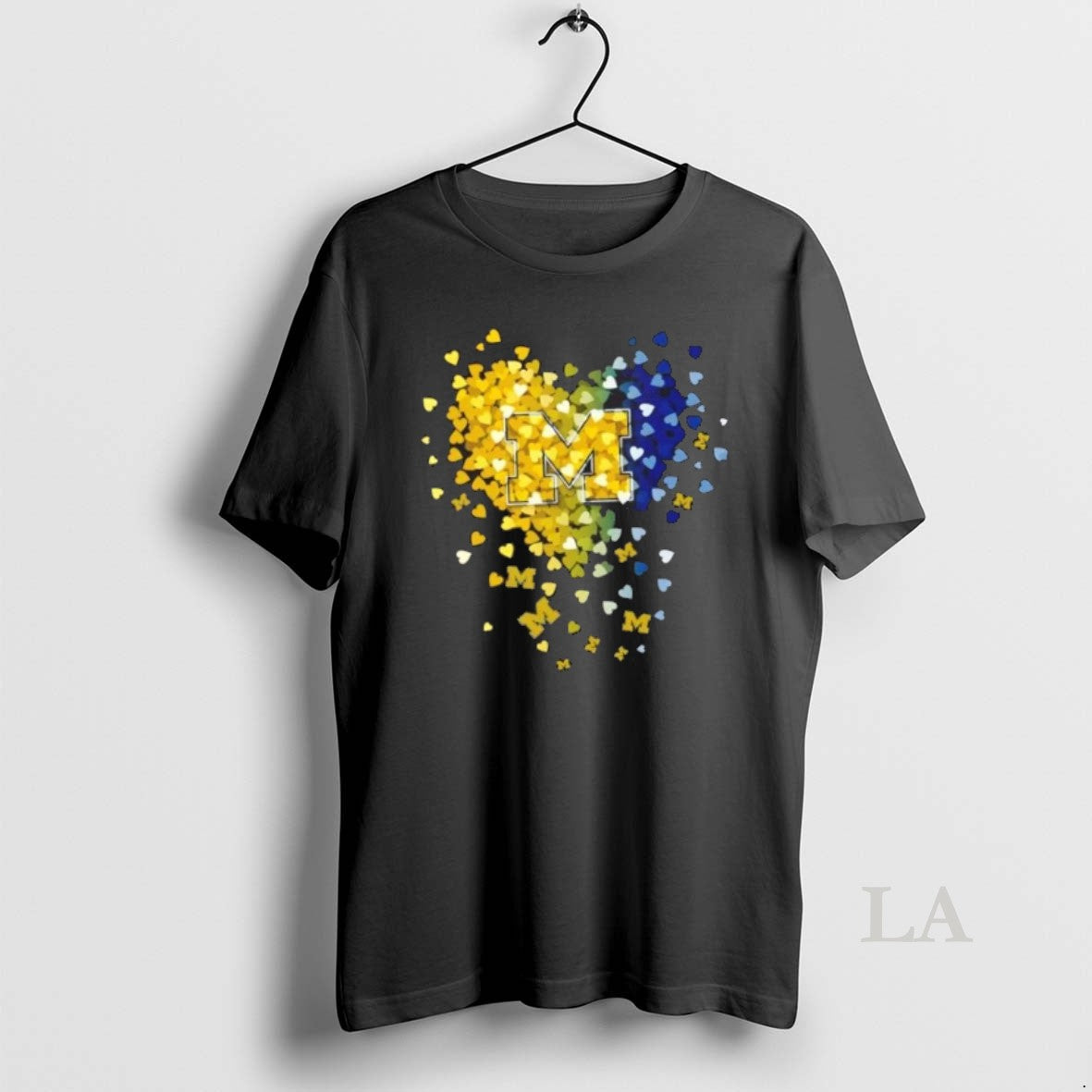Original Michigan Wolverines Football Fans Hearts - Adult & Kids T-Shirts, Sweatshirts & Hoodies apparel design preview 1