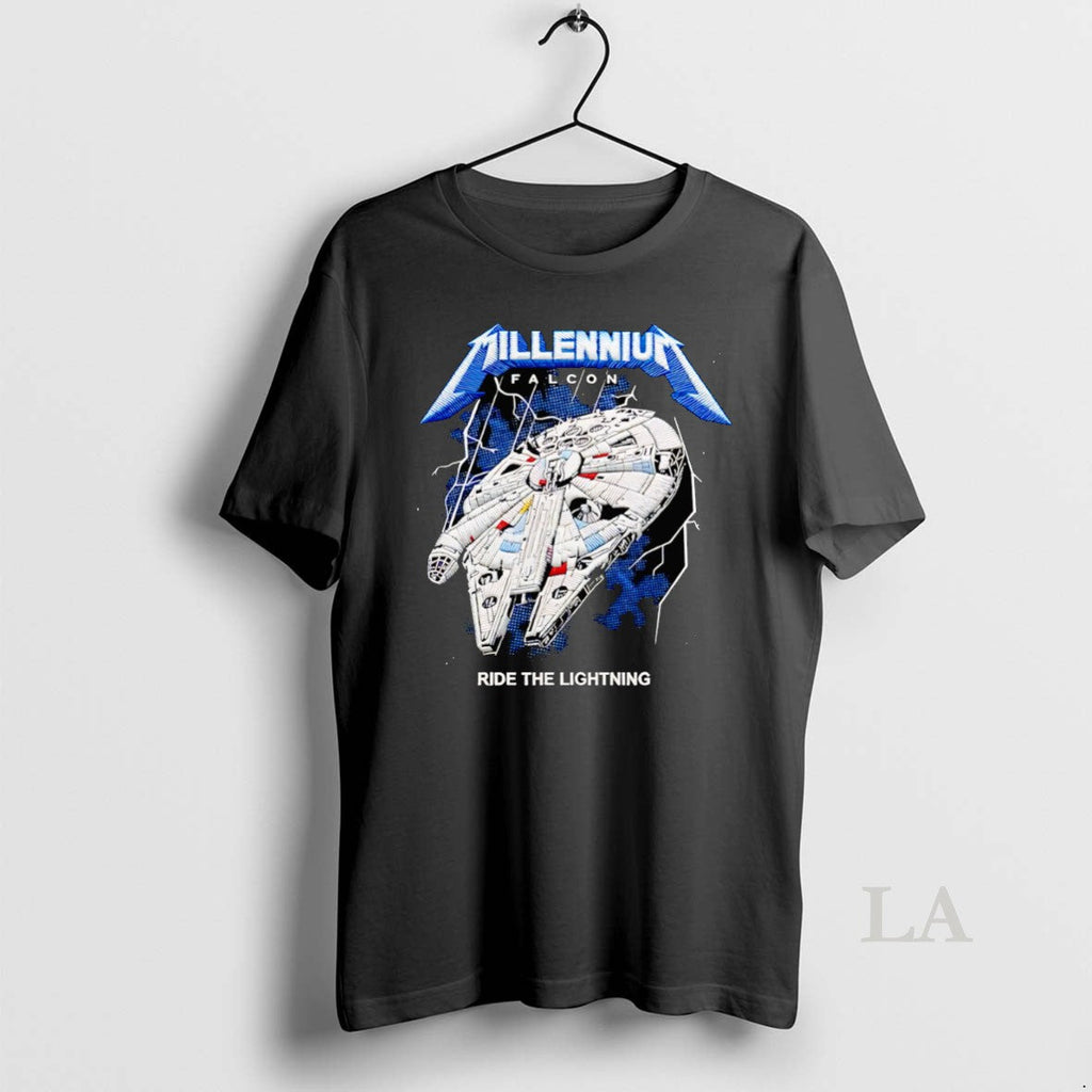 Original Millennium Falcon Ride The Lightning - Adult & Kids T-Shirts, Sweatshirts & Hoodies apparel design preview 1