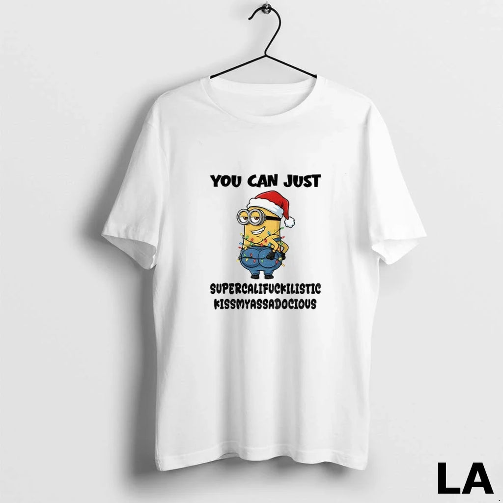Original Minion Santa Hat You Can Just - Adult & Kids T-Shirts, Sweatshirts & Hoodies apparel design preview 1